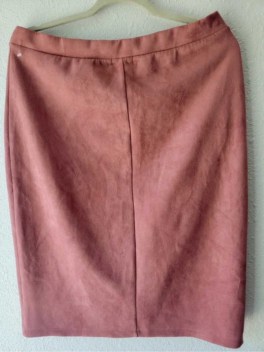 Women's Rose Dust Pencil Skirt with Zip Accents